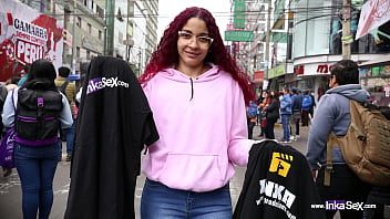 Play Redheaded polo shirt saleswoman caught on the streets of Gamarra-Lima, ends up being impregnated by old stranger