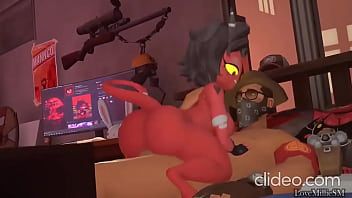 Play Millie bounces on Sniper's cock