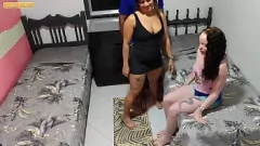 Play BBW Lesbian Pornstar Eliane Furacao Teaches New Girl in Lingerie