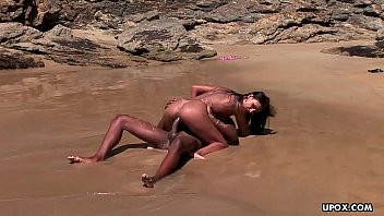 Play Fucking on the beach with a black dude's rock hard cock