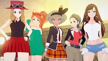 Play Into the Pokemon Verse Vol 2 - Sex party with 5 Poke Girls (Serena Sonia Hilda Bea and Alexa )