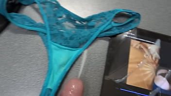 Play Great cumshots that my friends made to my wife's used panties, photos and videos