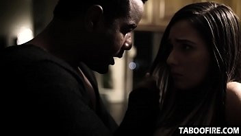 Play Black man blackmails son's girlfriend into rough sex